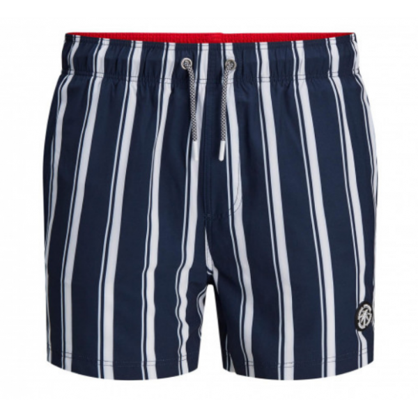 Шорти чоловічі для плавання JJIMAUI JJSWIMSHORTS ST STRIPE 12186194 Navy Blazer Jack&Jones  Темно-синій
