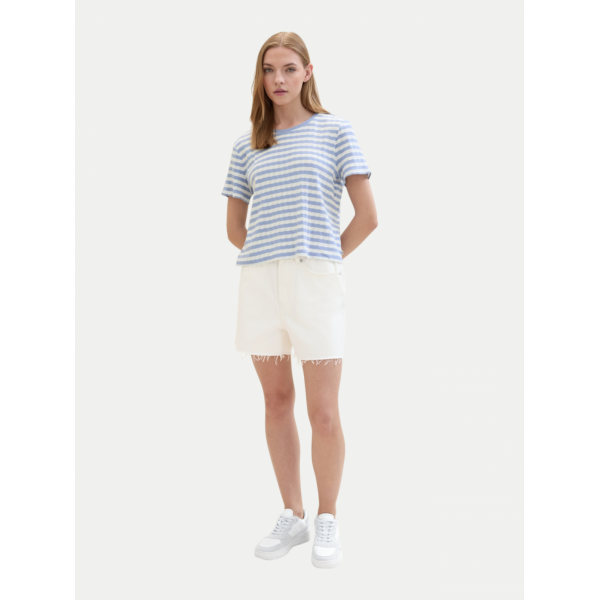 Шорти жіночі High waisted mom jeans shorts 1041874ХХ22569 Tom Tailor Білий