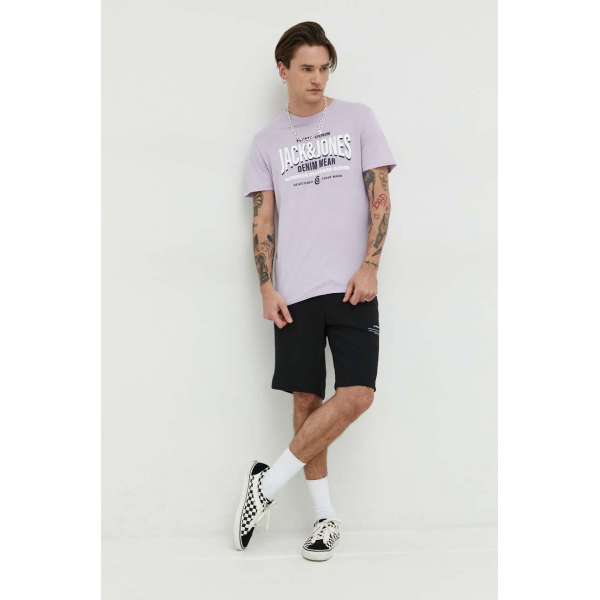 Шорти чоловічі JPSTFELIX SWEAT SHORTS GMS 12225113-Black Jack&Jones  Чорний