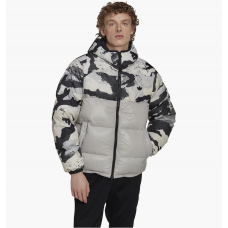 Пуховик чоловічій Adidas Down Regen Camo Hooded Puffer Jacket Grey HK5030