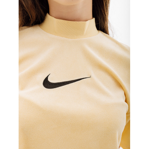 Футболка жіноча Nike W NSW MOCK SS TEE TRRY MS FJ4894-294
