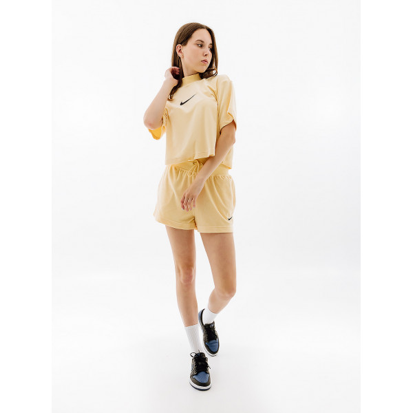 Футболка жіноча Nike W NSW MOCK SS TEE TRRY MS FJ4894-294