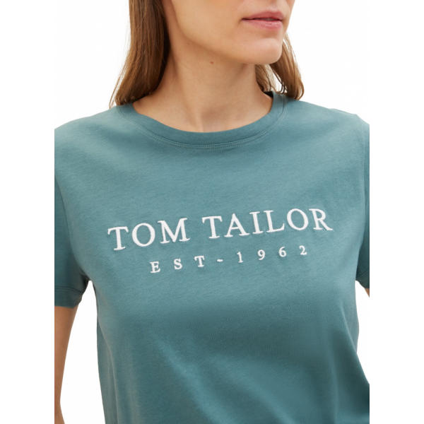 Футболка жіноча Women's Summer Blouse Short Sleeve 1041288-10697 Tom Tailor  Зелений