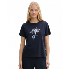 Футболка жіноча women's T-shirt 1045534-10360 Tom Tailor  Темно-синій
