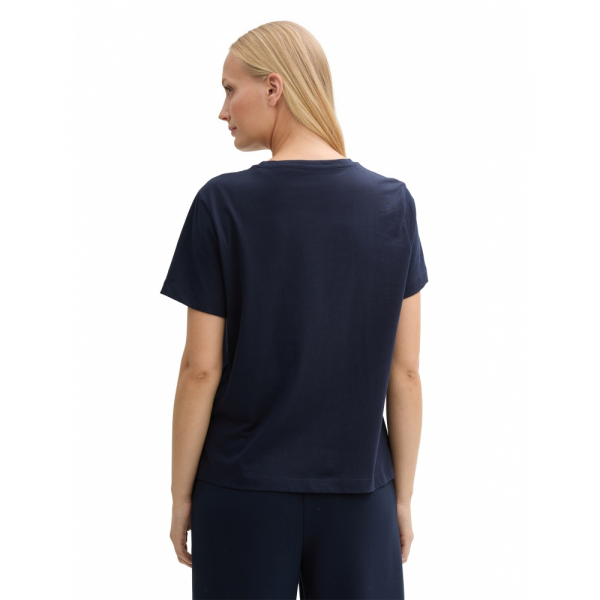 Футболка жіноча women's T-shirt 1045534-10360 Tom Tailor  Темно-синій