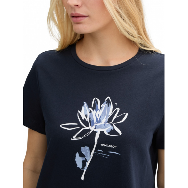 Футболка жіноча women's T-shirt 1045534-10360 Tom Tailor  Темно-синій