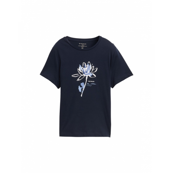 Футболка жіноча women's T-shirt 1045534-10360 Tom Tailor  Темно-синій