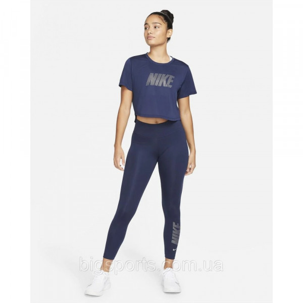 Футболка жіноча Nike W NK ONE DF HBR SS STD CRP DD5019-410