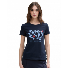 Футболка DENIM women's T-shirt 1045417-10668 Tom Tailor L Темно-синій