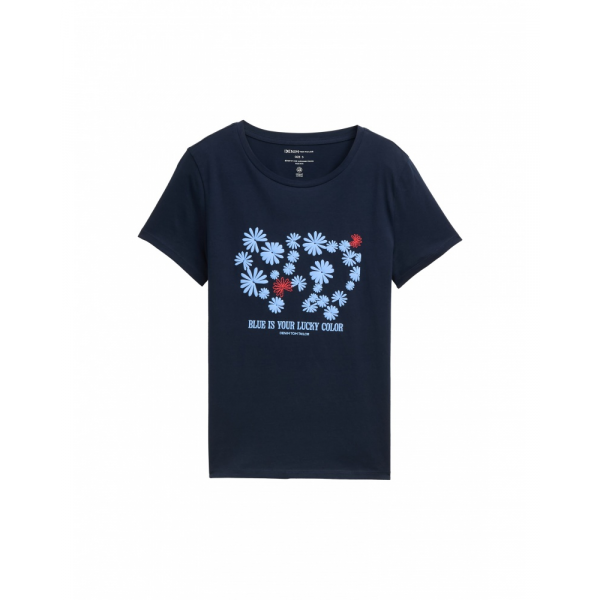 Футболка DENIM women's T-shirt 1045417-10668 Tom Tailor L Темно-синій