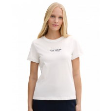 Футболка women's T-shirt 1045543-10332 Tom Tailor L Білий