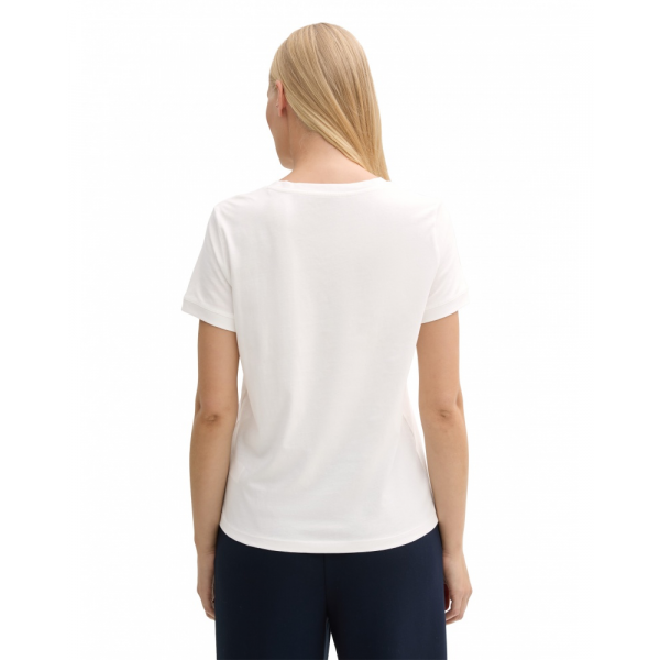 Футболка women's T-shirt 1045543-10332 Tom Tailor L Білий