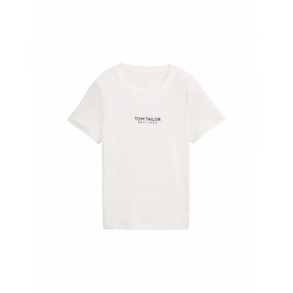 Футболка women's T-shirt 1045543-10332 Tom Tailor L Білий