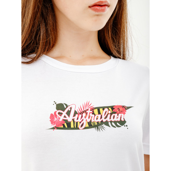 Футболка жіноча AUSTRALIAN LOGO FLOWERS TEE JERSEY LSDTS0027-002