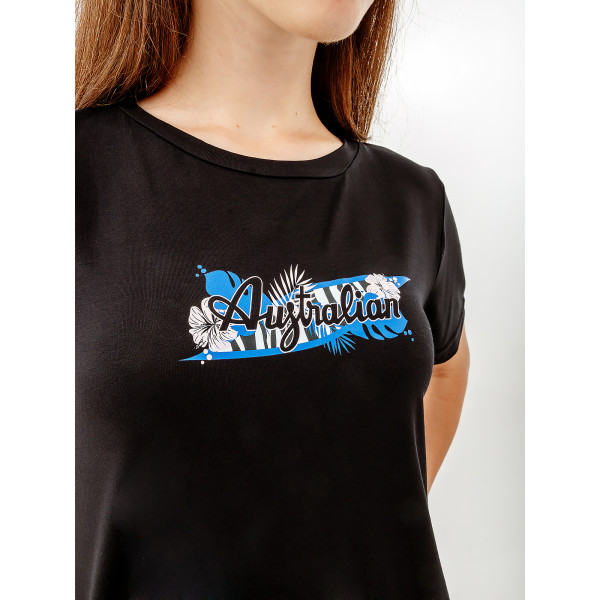Футболка жіноча AUSTRALIAN LOGO FLOWERS TEE JERSEY LSDTS0027-003
