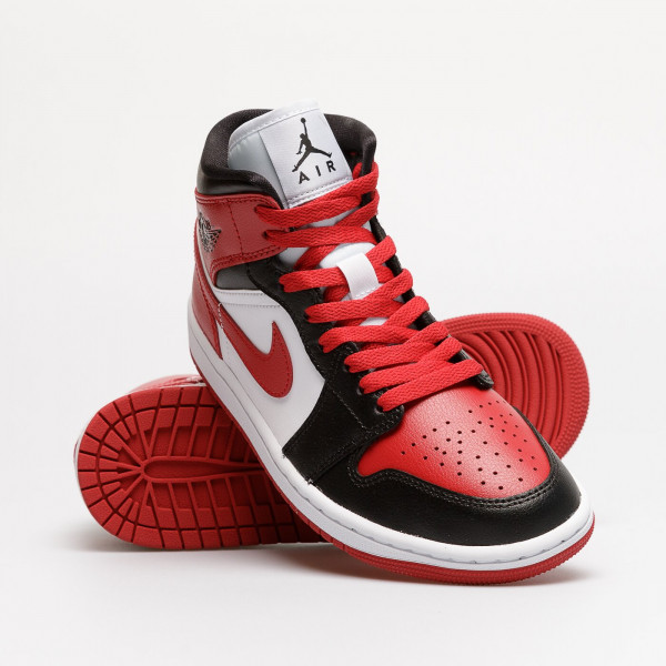 Кросівки жіночі Jordan 1 Mid Bred Toe (BQ6472-079)