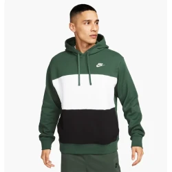 Худі чоловіче Nike Club Fleece MenS French Terry Color-Blocked Hoodie Green FB7415-323